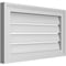 Ekena Millwork Vertical Surface Mount PVC Gable Vent: Functional, w/ 2"W x 1-1/2"P Brickmould Frame, 24"W x 14"H GVPVE24X1402SF - alternate 3